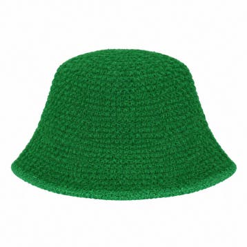 Bucket Hat Hoedje – Gebreid – Groen, Nieuw