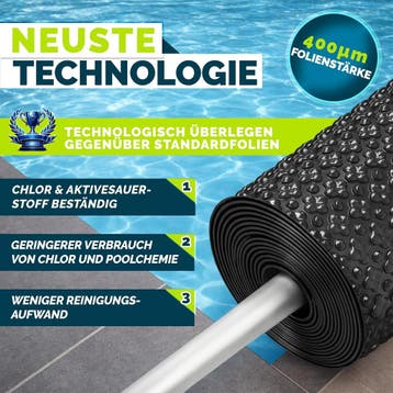 Zwembad Afdekzeil - Rechthoekig - Solarzeil - 800x400 cm - Z, Verzenden, Zo goed als nieuw