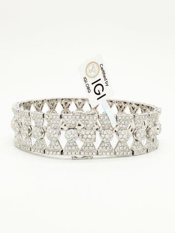 Armband - 18 karaat Witgoud Diamant (Natuurlijk), Nieuw