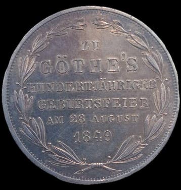 Germany, Frankfurt 2 Gulden 1849 / 100th Anniversary of