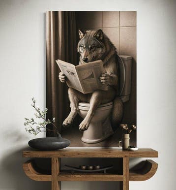 La Mama - The Wolf Economist - XL - Œuvre unique 1/1, Antiek en Kunst