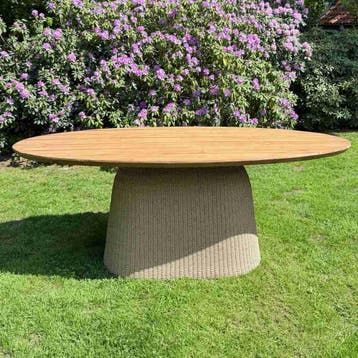 Ovale tuintafel Ubud -  180x90 cm, Tuin en Terras, Ophalen of Verzenden, Nieuw, Ovaal