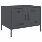 vidaXL Salontafel 68x50x50,5 cm staal antracietkleurig, Huis en Inrichting, Tafels | Salontafels, Verzenden, Nieuw, Metaal, 50 tot 100 cm