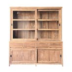 Buffetkast | Schuifdeuren | 200cm breed | massief hout |, 200 cm of meer, 150 tot 200 cm, Teakhout, Nieuw