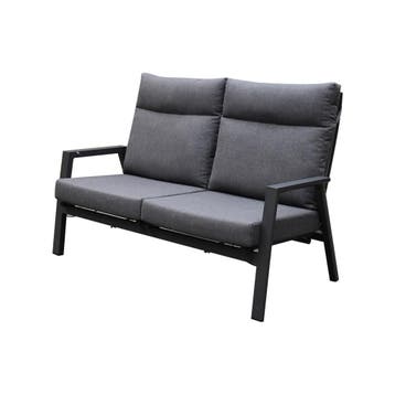 Vegas verstelbare stoel bank loungeset 4-delig antraciet, Ophalen of Verzenden, Nieuw, Aluminium