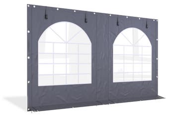 Partytent zijwand PVC met ramen en ritsen 4 mtr - 220cm hoog, Verzenden, Nieuw, 2 meter of meer, Partytent
