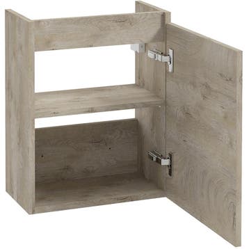 Wiesbaden Alvara Fonteinkast - 40x22x50cm - Grijs Eiken, Ophalen of Verzenden, Nieuw