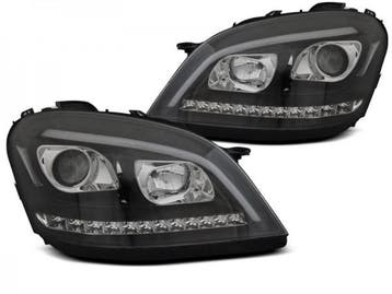 Koplampen Mercedes M-klasse W164 05-08 LED Tube zwart, Ophalen of Verzenden, Nieuw