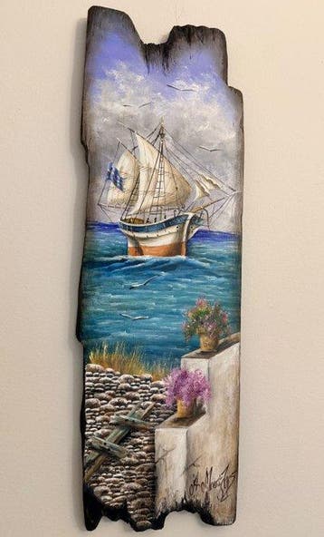 Wanddecoratie - trompe-lœil - Griekenland - Schilderijen op