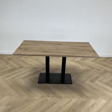 Vervoort kantinetafel 150x80 cm,  eiken - zwart, Ophalen of Verzenden, Gebruikt, Bureau