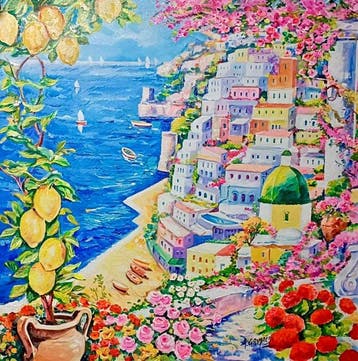 Alfredo Grimaldi (1950) - Sinfonia di Limoni sulla Costiera