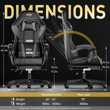 Ergonomische Bureaustoel -  Office Chair - Gamestoel - Volwa, Verzenden, Zo goed als nieuw