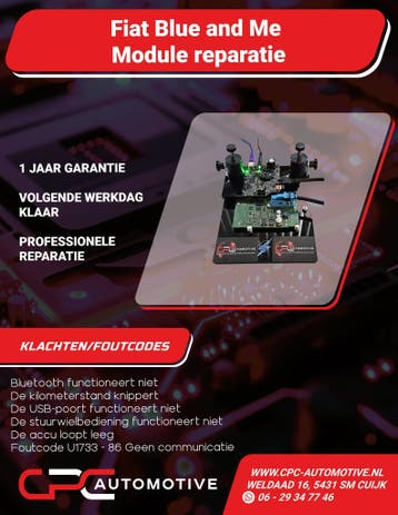 FIAT FORD OPEL BLUE AND ME MODULE REPARATIE U1733 - 86, Ophalen of Verzenden, Gereviseerd, Fiat