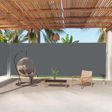 vidaXL Windscherm uittrekbaar 220x1000 cm antracietkleurig, Verzenden, Nieuw