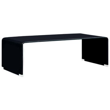 vidaXL Salontafel 98x45x31 cm gehard glas zwart, Huis en Inrichting, Minder dan 50 cm, 50 tot 100 cm, Verzenden, Nieuw