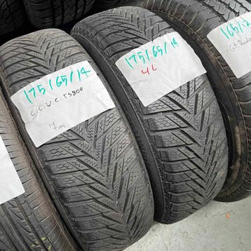 2 x Continental Winter TS800 175-65-14 Winterbanden 7mm, 14 inch, Gebruikt, 175 mm, Band(en)