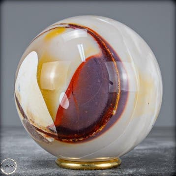 Zeldzame natuurlijke topkwaliteit mookaïet Sphere- 1071.71 g