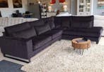 Hoekbank Naarden - hoekbanken - Zwart, Nieuw, 150 cm of meer, Stof, 250 tot 300 cm