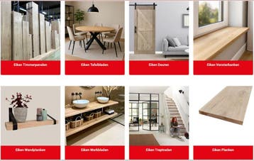 Eiken | Eikenhout | Tafel | Deur | Wandplank | Panelen, Ophalen, Nieuw