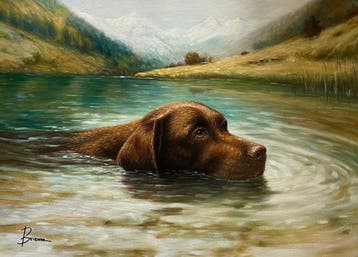 Enzo Brienza (1958) - Lago di casa, Antiek en Kunst, Kunst | Schilderijen | Klassiek