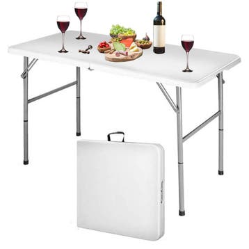 MaxxGarden Vouwtafel - Tuintafel - 120x60x75 cm - Wit - r..., Verzenden, Nieuw