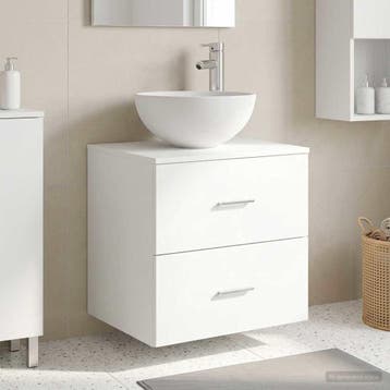 vidaXL Wandgemonteerde Wastafel Vanity Wit 49,5 x 35 x 63 cm, Verzenden, Nieuw