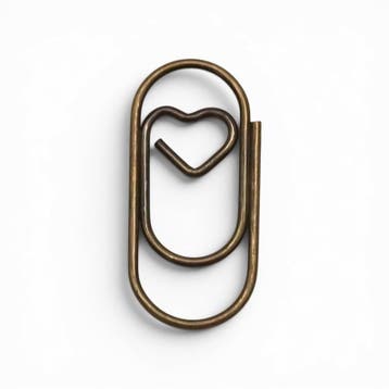 20 mini paperclips Brons hartje - papierklem - leuk inpak..., Ophalen of Verzenden, Nieuw in verpakking, Overige typen