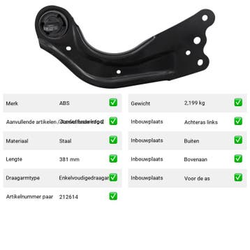 Draagarm Achteras links Bovenaan Buiten voor de as Mazda E, Verzenden, Nieuw, Mazda
