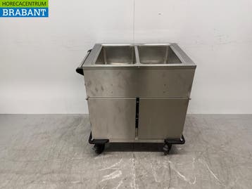 RVS Rieber Verrijdbare Bain-Marie 2 x 1/1 GN met, Ophalen of Verzenden, Gebruikt
