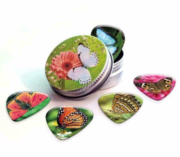 Blikje + plectrums met afbeelding van een Vlinder, Ophalen of Verzenden, Nieuw
