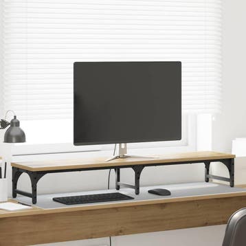 vidaXL Monitor Stand Artisanaal eiken 105 x 23 x 15,5 cm, Verzenden, Nieuw
