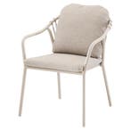 Sandora dining tuinstoel aluminium latte stapelbaar, Ophalen of Verzenden, Nieuw