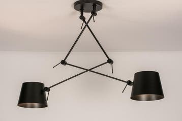 Rietveld Hanglampen - Zwart - Metaal, Verzenden, Nieuw