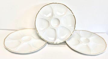 Charles Ahrenfeldt Limoges - Magnificent Oyster Plates -