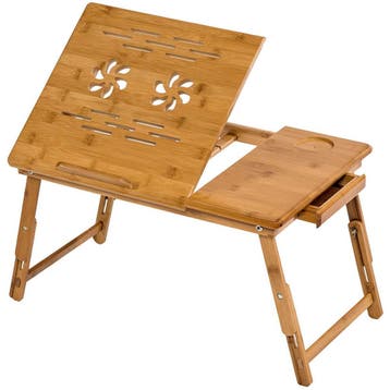 Houten laptoptafel, in hoogte verstelbaar, 55x35x26cm, Verzenden, Nieuw