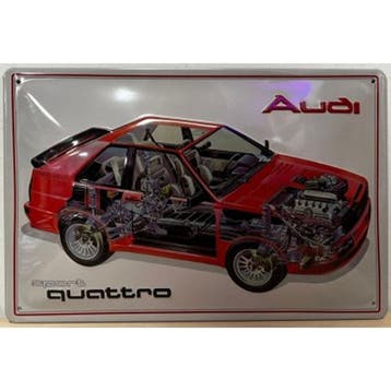 Audi quattro sport reclamebord, Ophalen of Verzenden, Nieuw