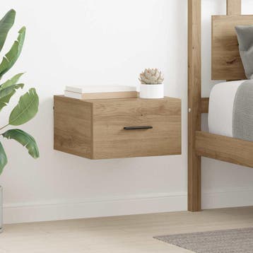 vidaXL Nachtkastje 2 st artisanaal eikenkleurig 35 x 35 x 20, Huis en Inrichting, Minder dan 45 cm, Verzenden, Nieuw, Minder dan 55 cm