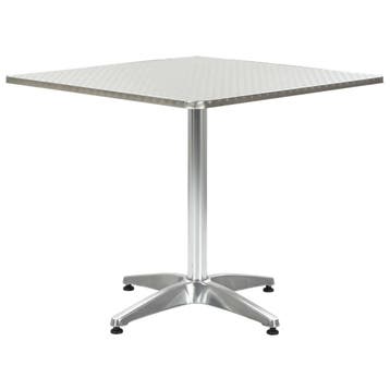 vidaXL Tuintafel 80x80x70 cm aluminium zilverkleurig, Verzenden, Nieuw, Metaal