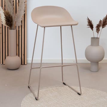 50% Korting: Scandinavische Barkruk Ellen taupe 76 cm, Huis en Inrichting, Ophalen, Zo goed als nieuw