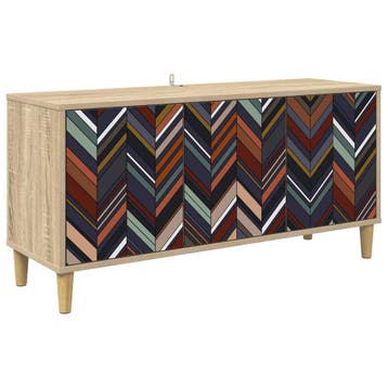 vidaXL Tv-meubel OMMEN 102 x 33 x 50 cm Sonoma Bewerkt hout, Minder dan 50 cm, Verzenden, Nieuw, Minder dan 100 cm