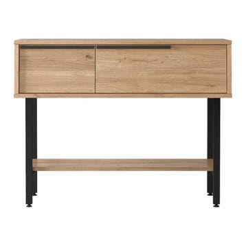 Console tafel Vesanto sidetable 100x29,5x76 cm eikenkleurig, Verzenden, Nieuw