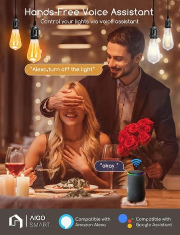 E27 LED lamp - Dimbaar - Filament lamp - 6W - 4 stuks - Aigo, Huis en Inrichting, Verzenden, Zo goed als nieuw