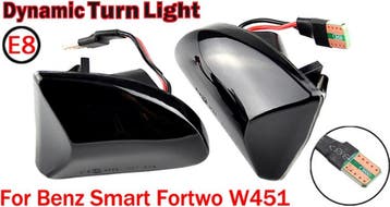 Dynamisch knipperlicht ZWART Smart for Two W451 Mk1 &amp;, Nieuw