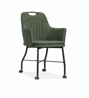 Eetkamerstoel Floria - eetkamerstoelen - Groen, Nieuw, Overige materialen