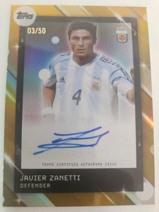 Topps Focus Argentina Javier Zanetti 3/50 Serialized card,, Verzamelen, Stickers