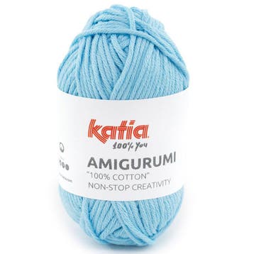 Katia Amigurumi 20 gram - 31 Lichtblauw - Haakkatoen Garen, Ophalen of Verzenden, Nieuw