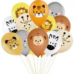 Jungle Animals folieballonnen set Aap,Leeuw,Olifant en Giraf, Verzenden, Nieuw, Versiering, Overige