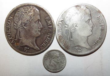 Frankrijk. Napoléon I (1804-1814). Lot de 3 monnaies argent,