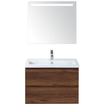 Vogue Badmeubelset 80 cm - Greeplijst in Kleur - Walnoot -, Ophalen of Verzenden, Nieuw