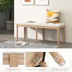 LIVSK Franse Vintage Eetkamerbank - 120 cm - Duurzaam met Ru, Verzenden, Nieuw